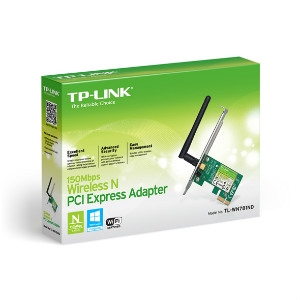 TP-LINK Tarjeta de Red Inalambrica PCI Express TP-link,TL-WN781ND 150Mbps en 2.4Ghz, 1 antena desmontables ominireccional de 2dBi.