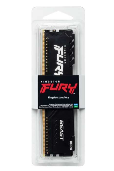 Memoria RAM Kingston FURY Beast Black DDR4, 3200MHz, 8GB, Non-ECC, CL16, XMP